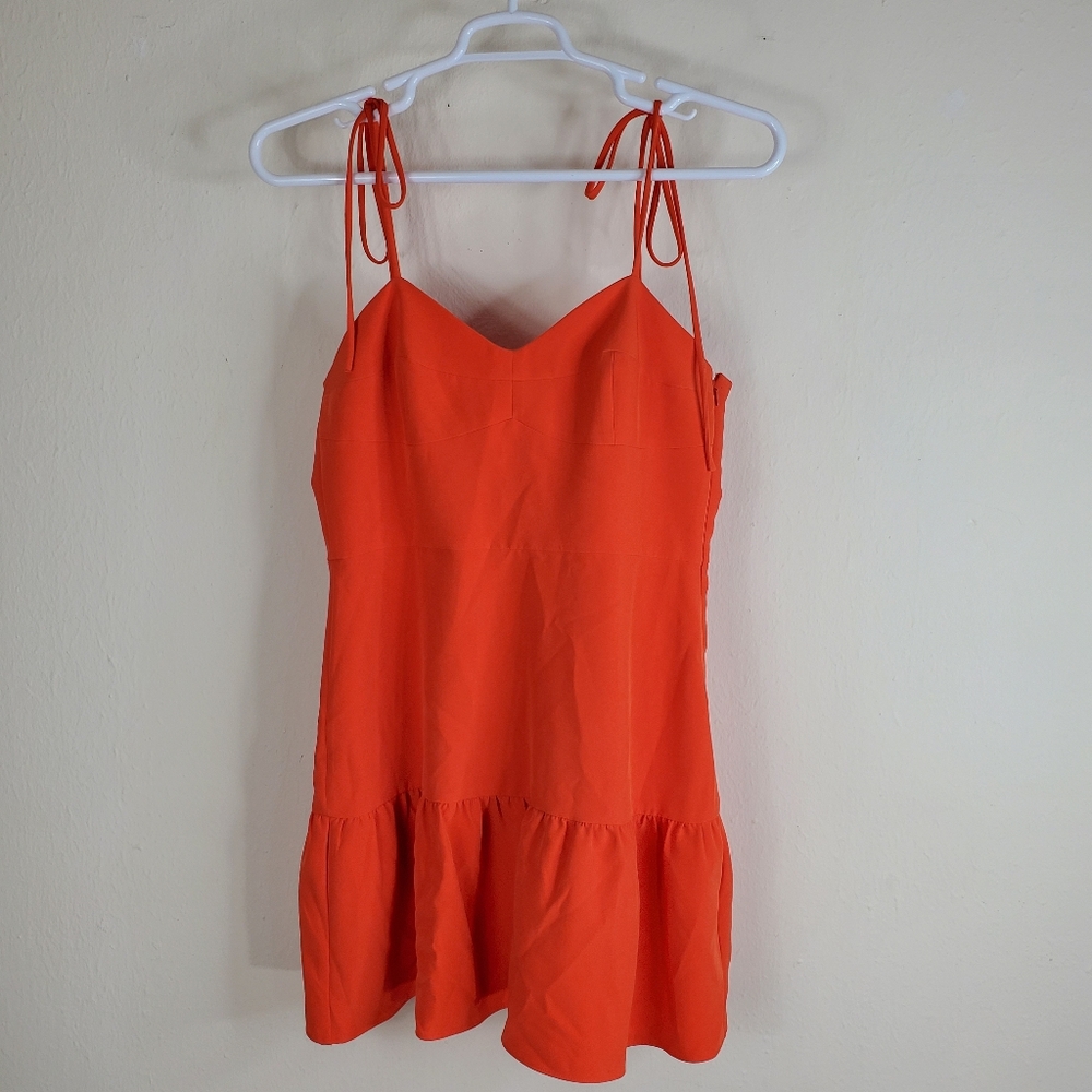 Gianni Bini Orange Sleeveless Tie Straps Dress Size 10 Party Cocktail NWT
